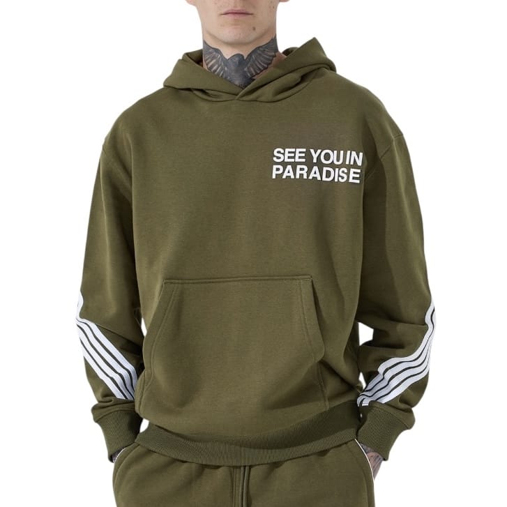 See You In Paradise Perfect Pitch Pullover Hoodie (Olive) 9229H