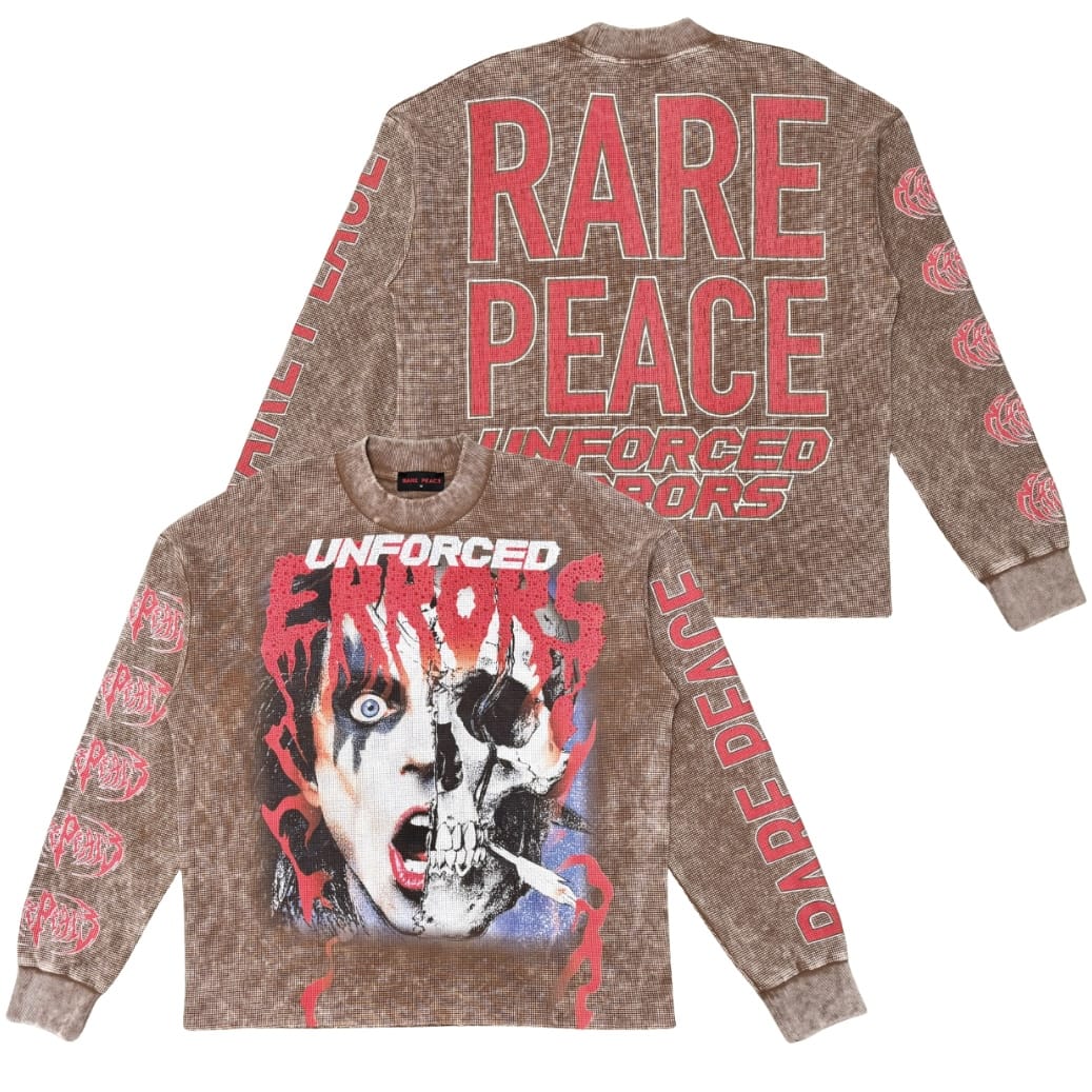 Rare Peace Unforced Errors W/ Rhinestones LS Thermal (Brown) RK6036