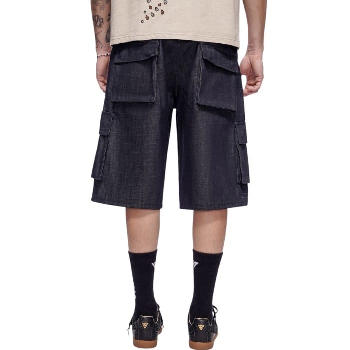Valabasas Graviku Baggy Cargo Denim Shorts (Indigo) VLBS-VSH1-1020