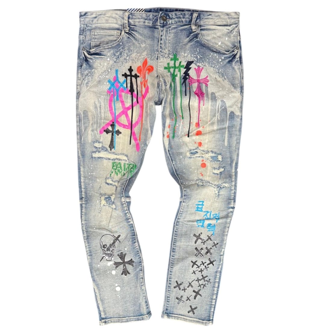 Smoke Rise Gothic Fashion Jeans (Bowery Blue) JP21618