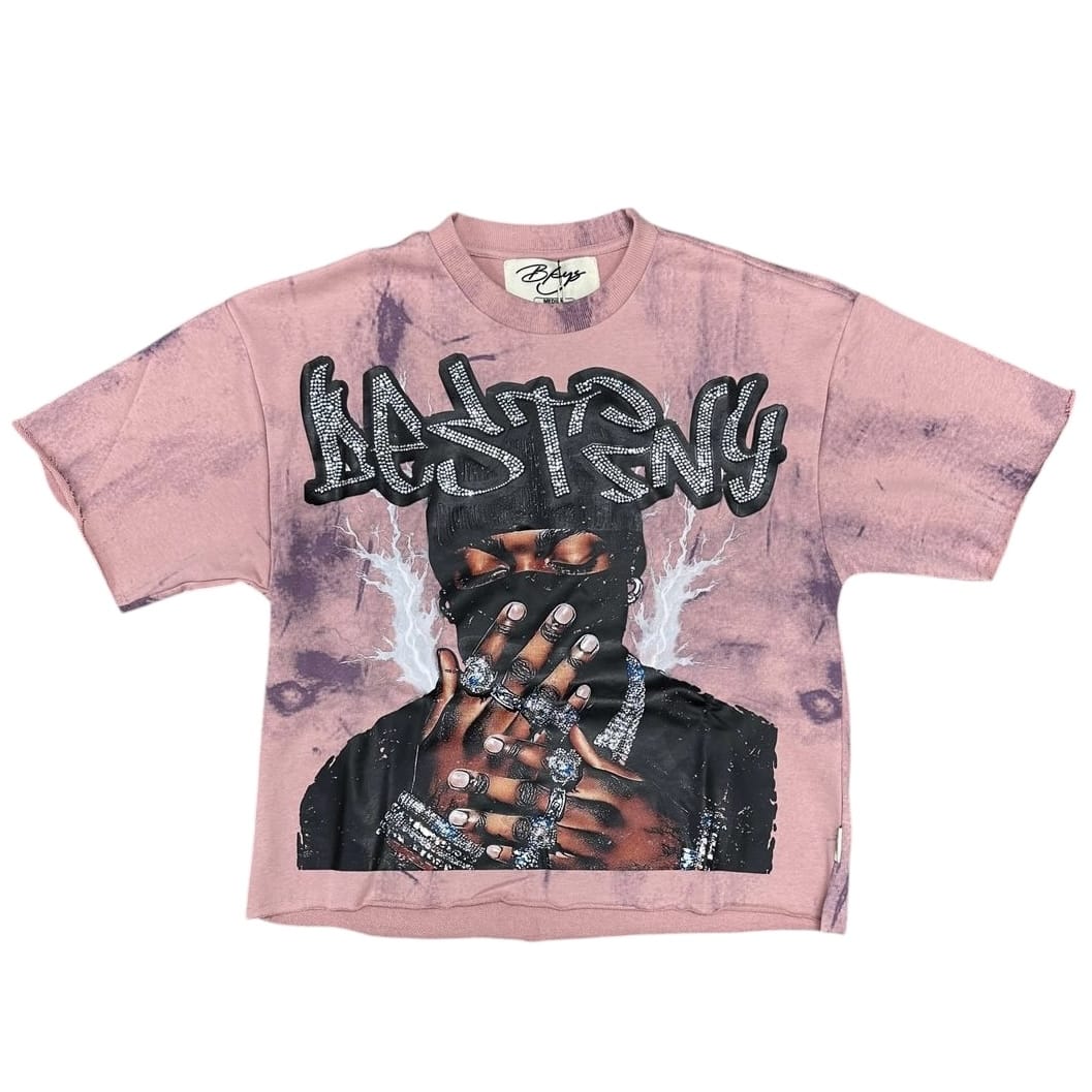 BKYS Destiny French Terry Cropped Tee (Pink) T1461