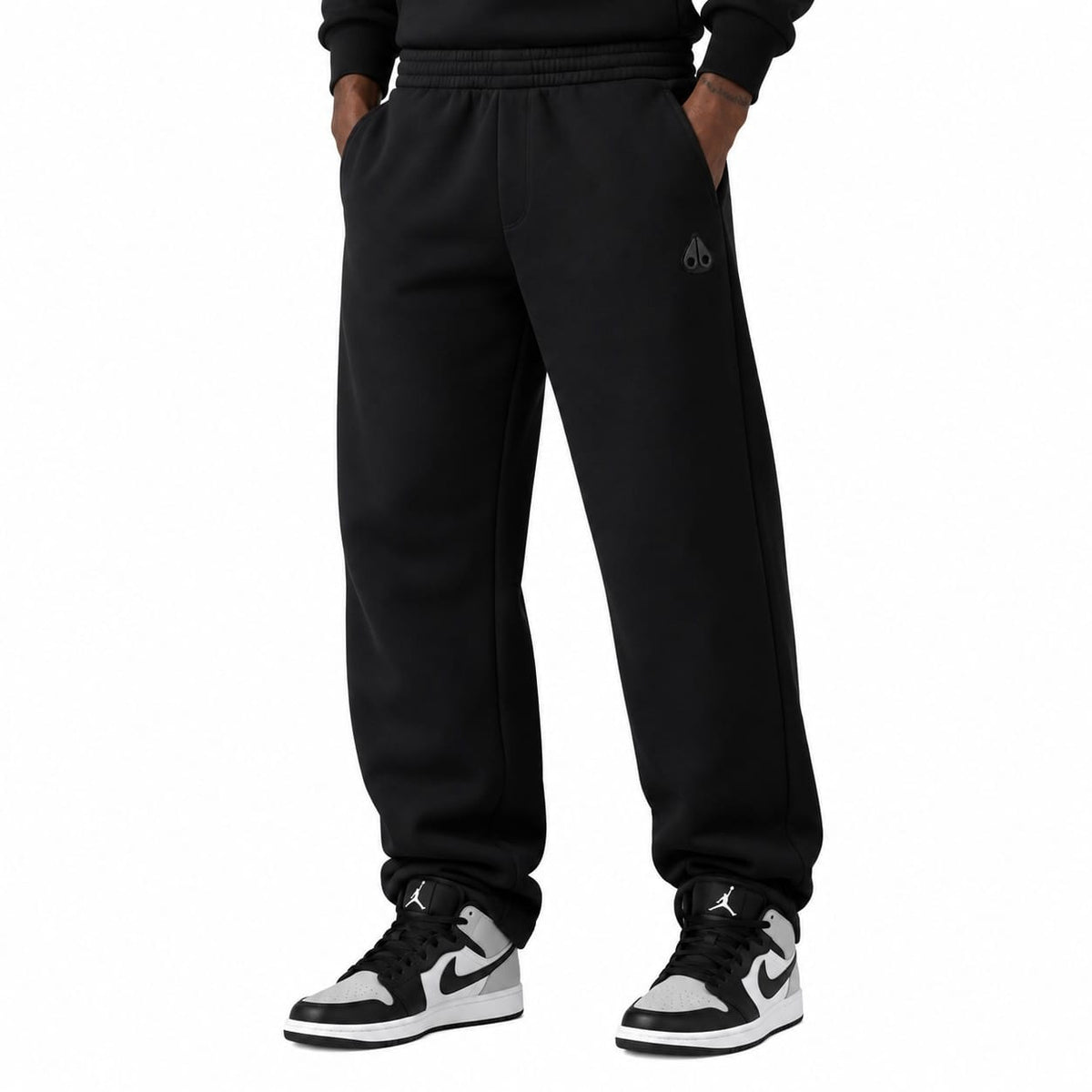 Moose Knuckles Yul Zip Up Hoodie & Jogger Set (Black)