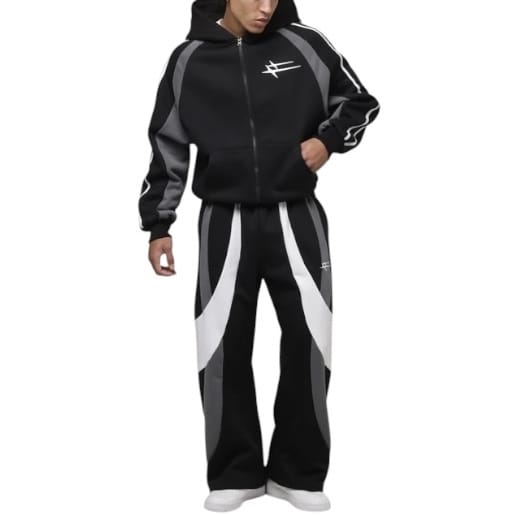 Loiter Hybrid Tek Zip Hoodie & Sweatpants Set (Black)
