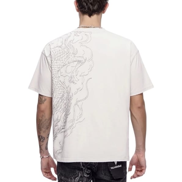 Valabasas Mist Temple Tee (Washed White) VLBS-VT1-1099