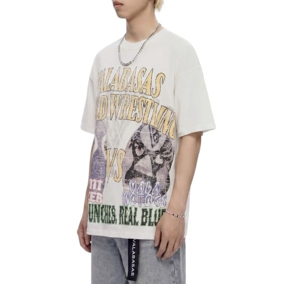 Valabasas World Wrestling Tee (White) VLBS-VT1-26007