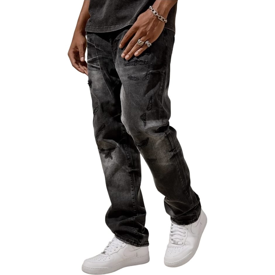Jordan Craig Collins Straight Fit Geostorm Denim (Industrial Black) JC2400