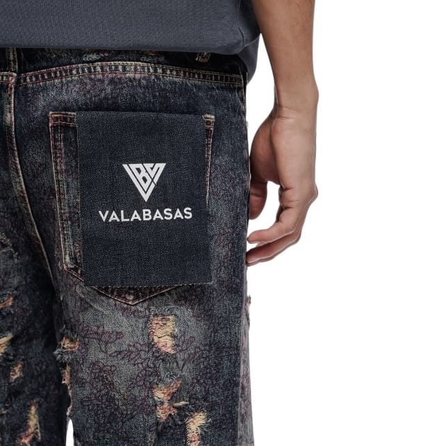 Valabasas Path Denim Shorts (Dark Blue Vintage) VLBS-VSH1-1013