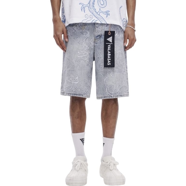 Valabasas Ganru Denim Shorts (Light Blue Wash) VLBS-VSH1-1025