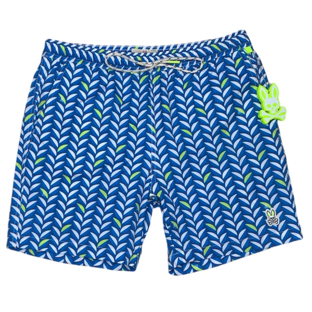 Psycho Bunny Twyford Swim Trunks (Batik Blue) B6W211N1NS