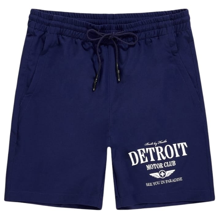 See You In Paradise Detroit Motor Club SS Shirt & Short Set (Navy)