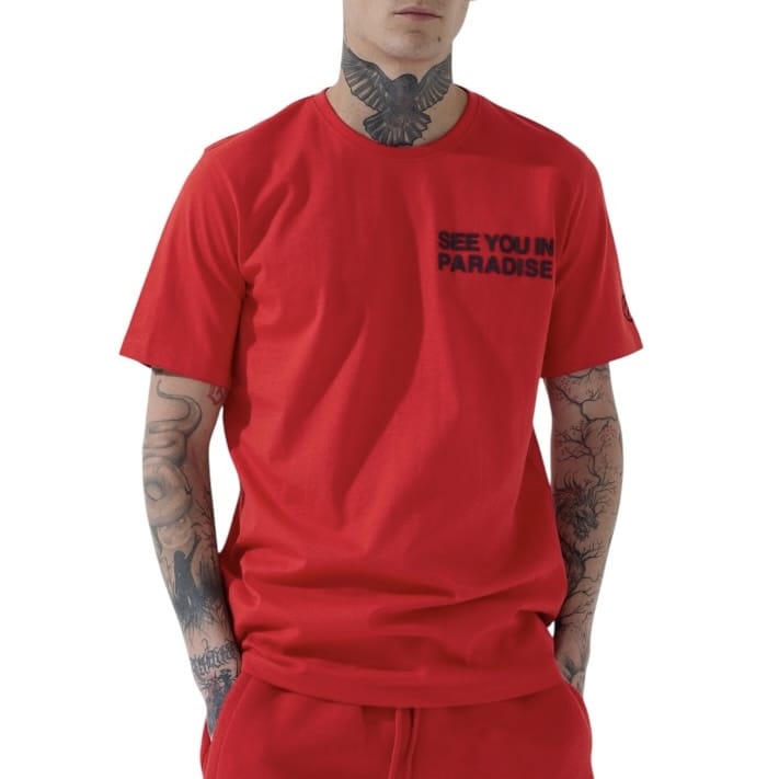 See You In Paradise Tonal Short Set (Red) 2078A/2078S