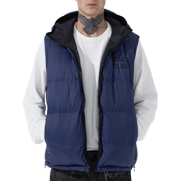 SEE SEE “REVERSIBLE PUFF VEST” See You In Paradise Divine Reversible Puffer Vest (Black) 9385V