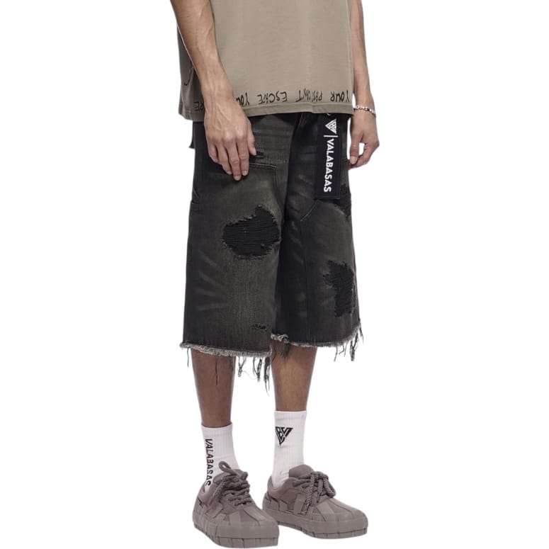 Valabasas Revolt Denim Shorts (Dirty Grey) VLBS-VSH2-1035