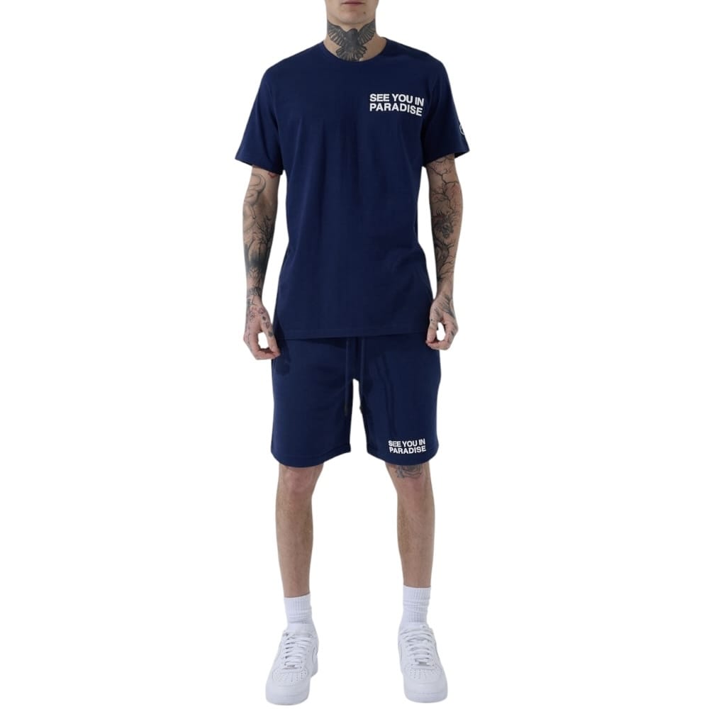 See You In Paradise Tonal Short Set (Navy) 2078A/2078S