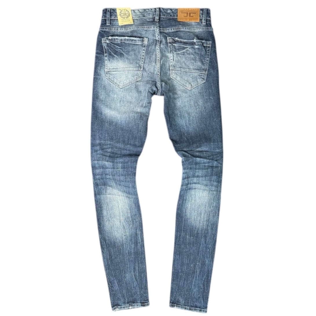 Jordan Craig Martin Fit Shreds on Knees Denim (M/Blue) JT2294