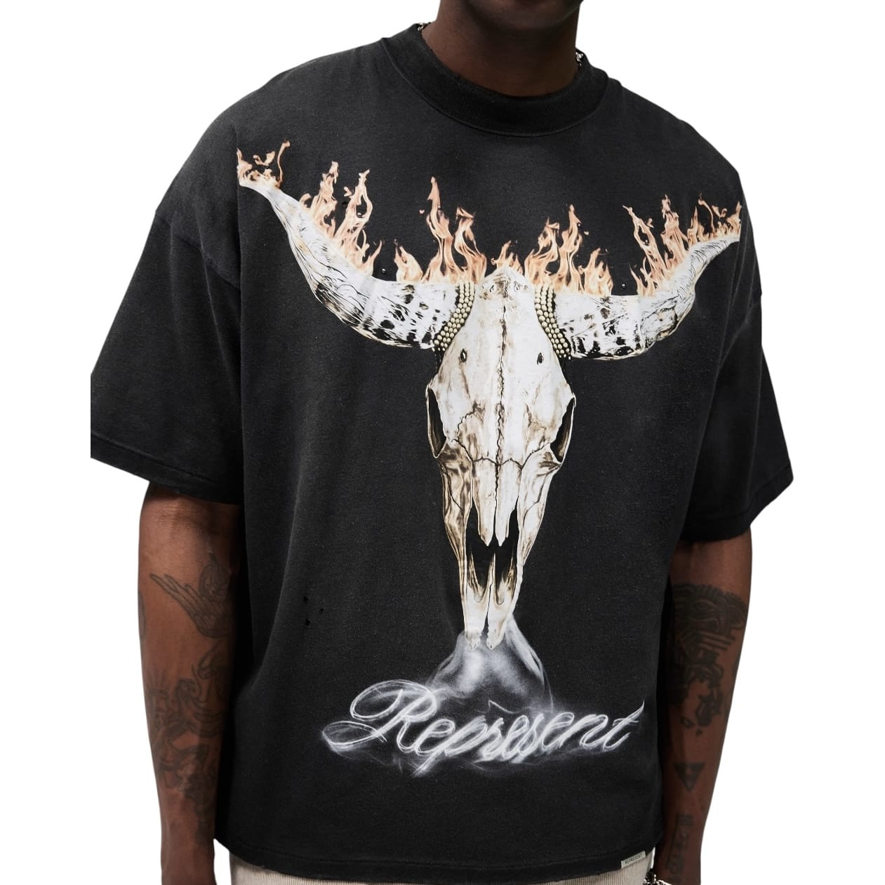 Represent British Cowboys Tee (Stained Black) MLM100592-04