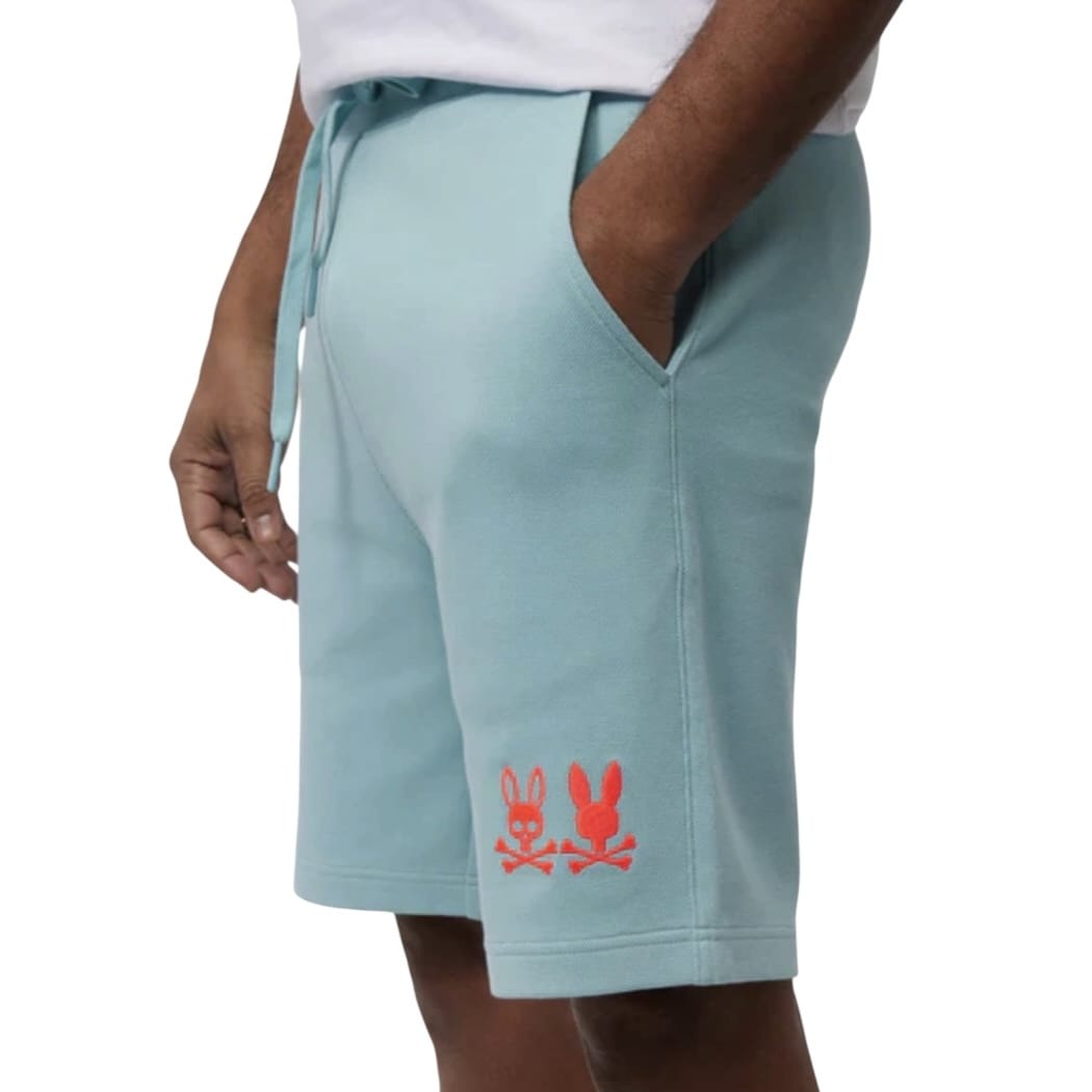 Psycho Bunny Kingwood Sweatshort (Seafoam) B6R936Y1FT