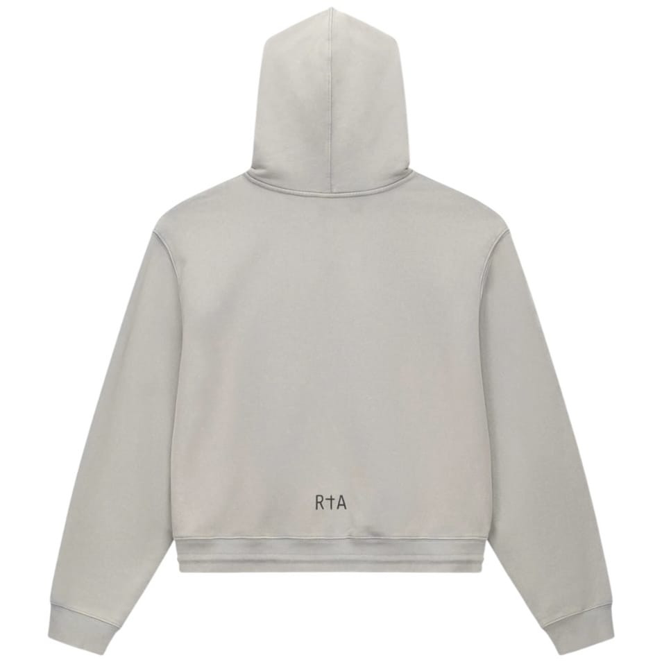 Rta Kam Cropped Oversized Hoodie (Dusted Grey Money Stamp)