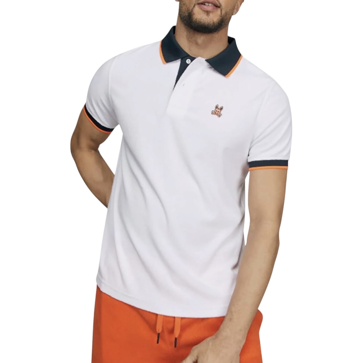 Psycho Bunny Greyson Terry Polo (White) B6K305S1CO