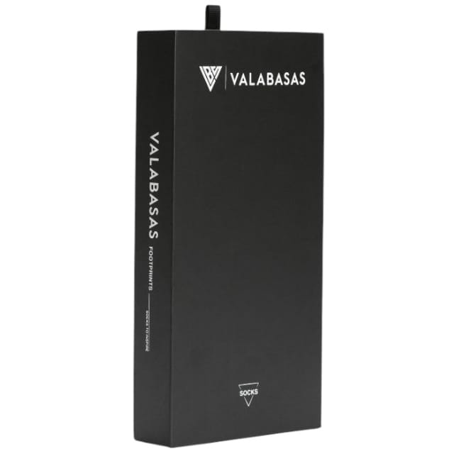 Valabasas Footprint Socks (Black) VAL-SOCK-001