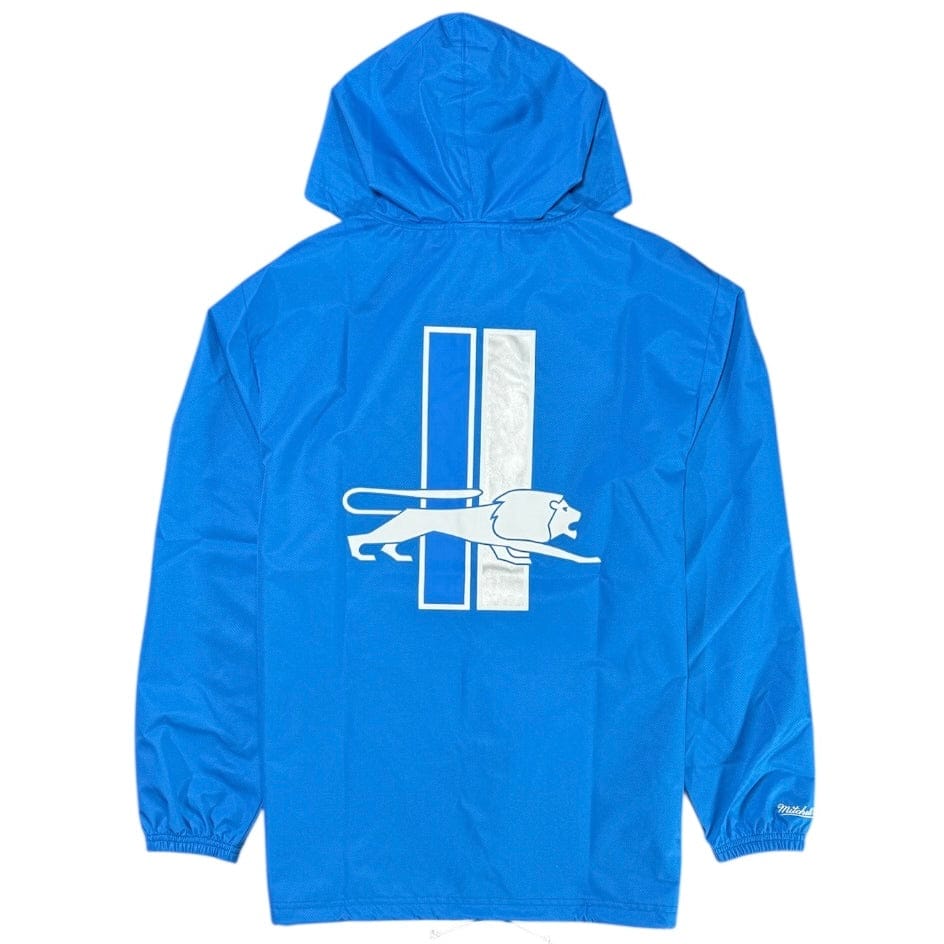 Mitchell & Ness NFL Detroit Lions Hooded Coaches Jacket (Blue)