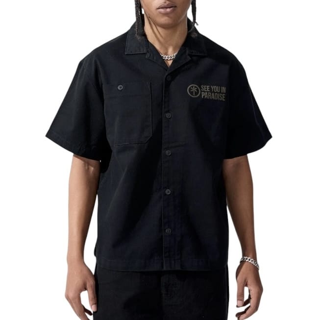 Jordan Craig See You In Paradise Vintage S/S Work Shirt (Black) 2566A