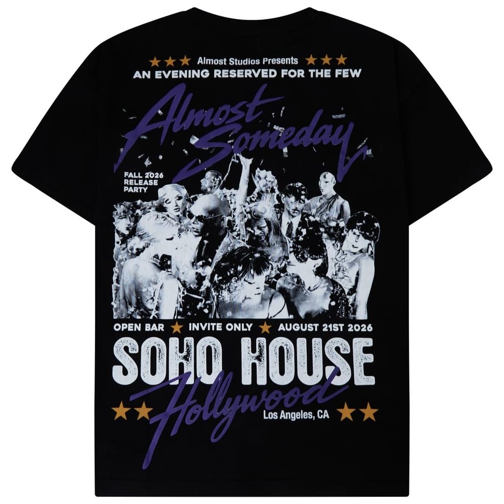 Almost Someday Soho Tee (Jet Black) AS-FALL26-008