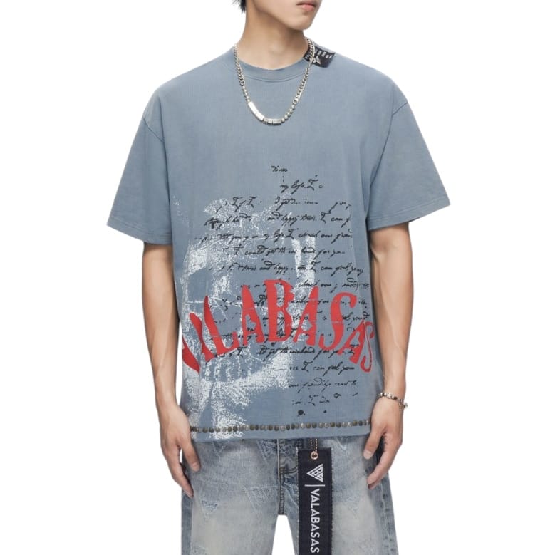 Valabasas Devilish Lies Tee (Vintage Blue) VLBS-VT1-1118