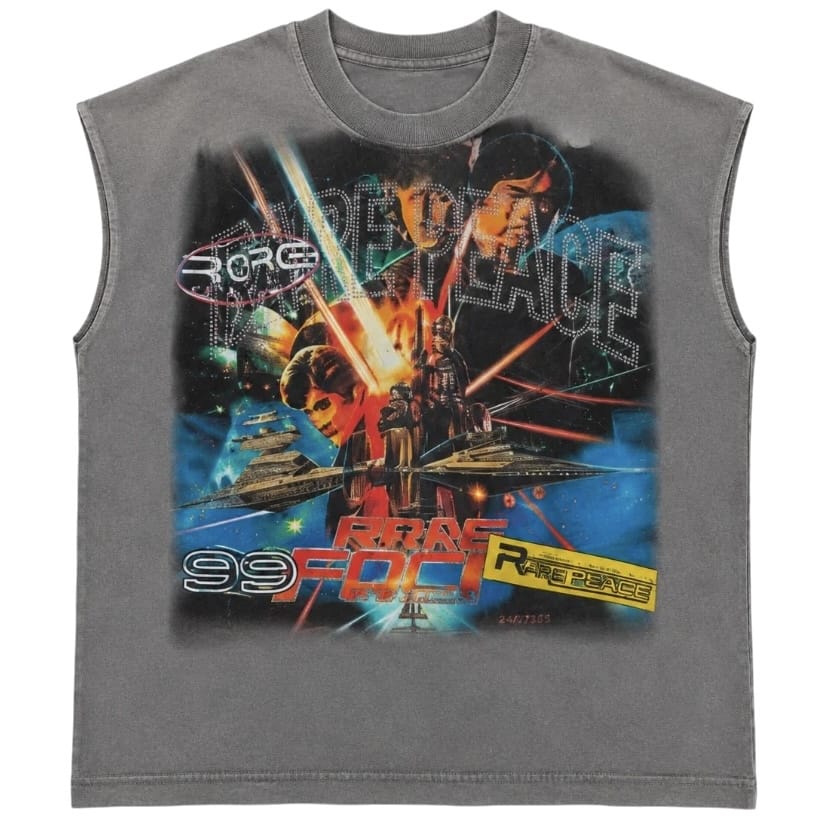 Rare Peace Star Wars Sleeveless Tee (Grey) RT6032