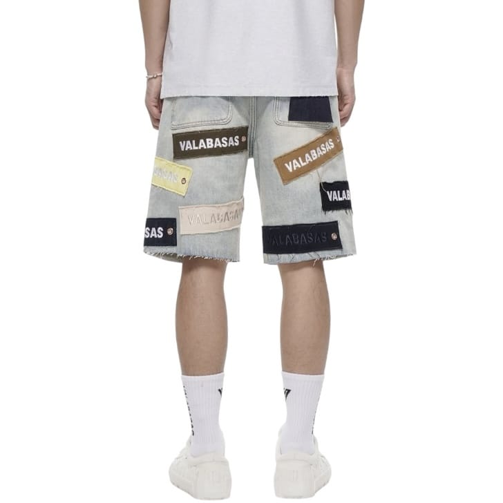 Valabasas Banner Denim Shorts (Lt. Vintage) VLBS-VSH2-1031
