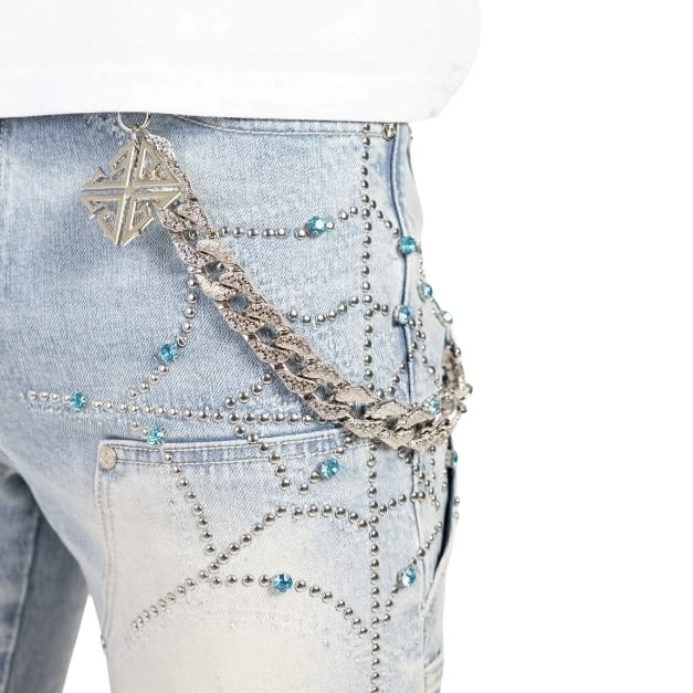 Guapi Spider Denim Jean (Aqua Blue) 836ABSD