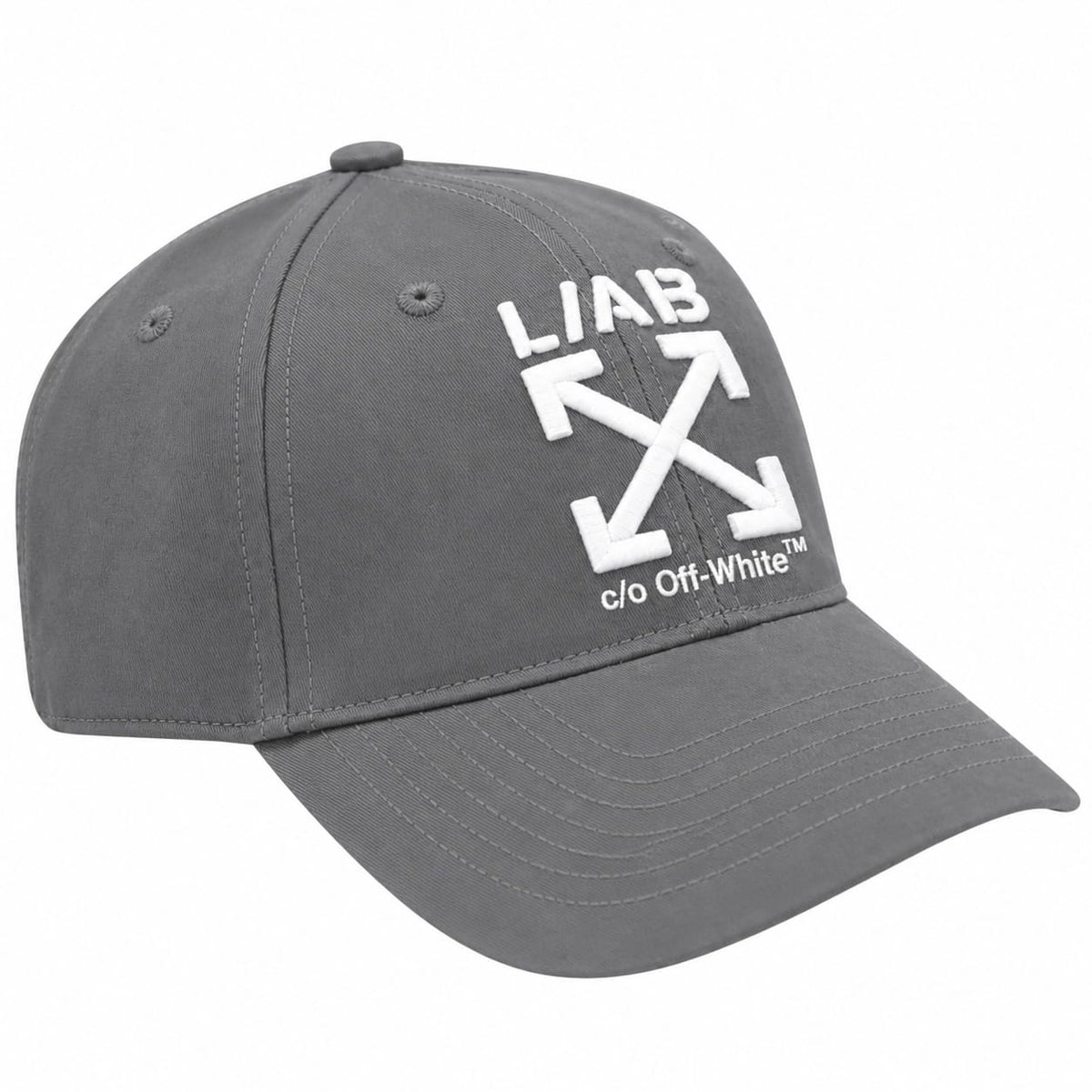 Lab Off-White Clamp Arrows Curved Brim Twill Hat (Castlerock)