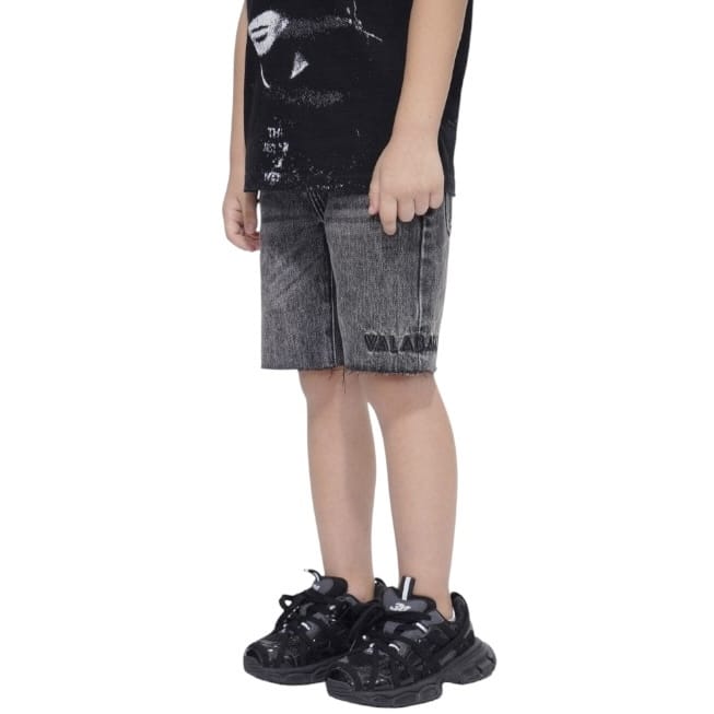 Kids Valabasas Jr. Kids Denim Shorts (Grey)
