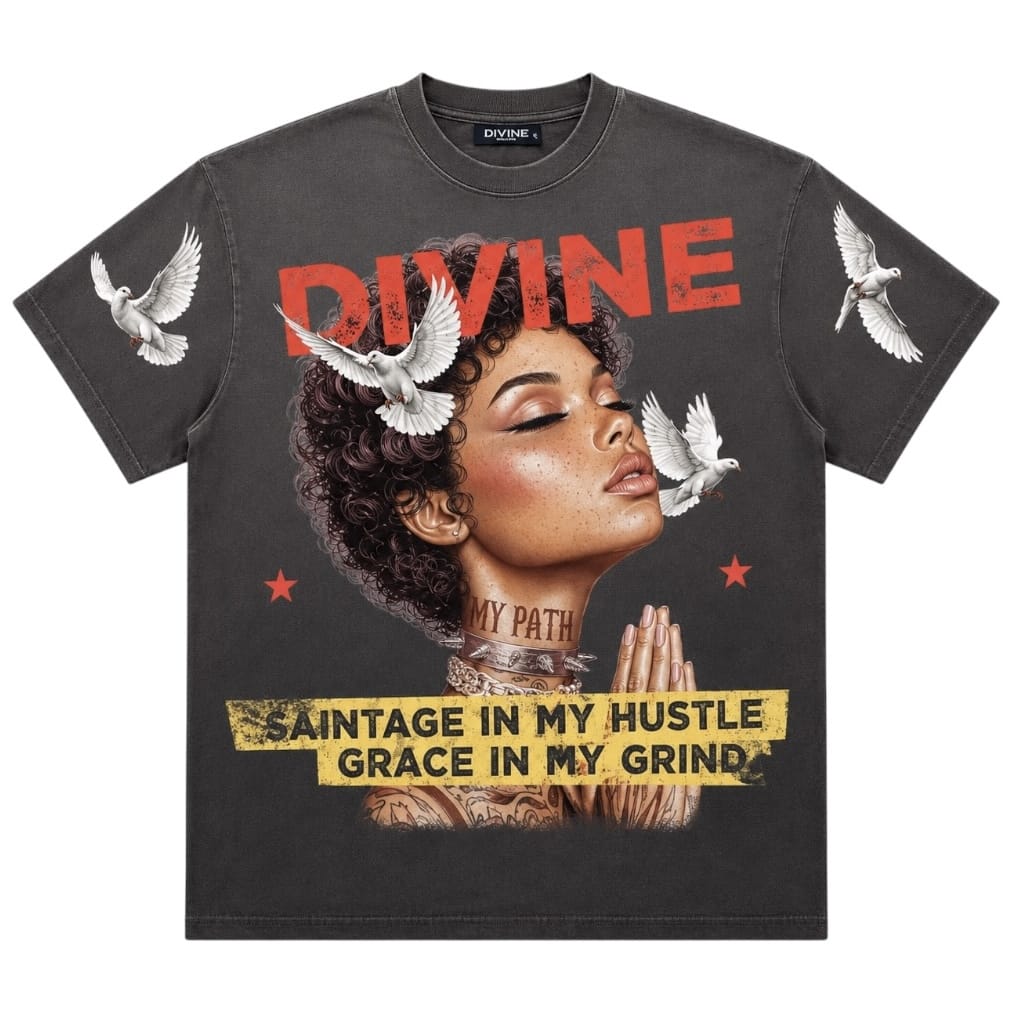 Roku Studios Divine Faded Boxy Tee (Black) RK1482092-BLK