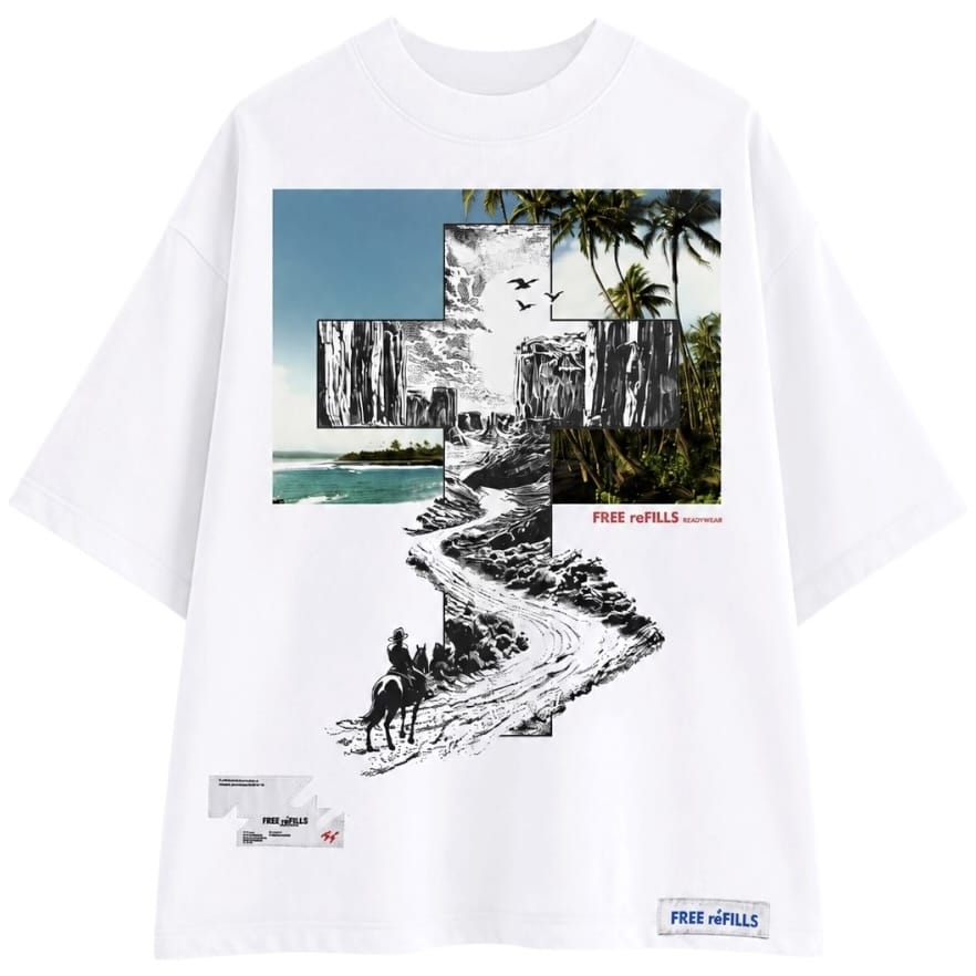 Free Refills Keep Me Tee (White) FR-FALL26-013