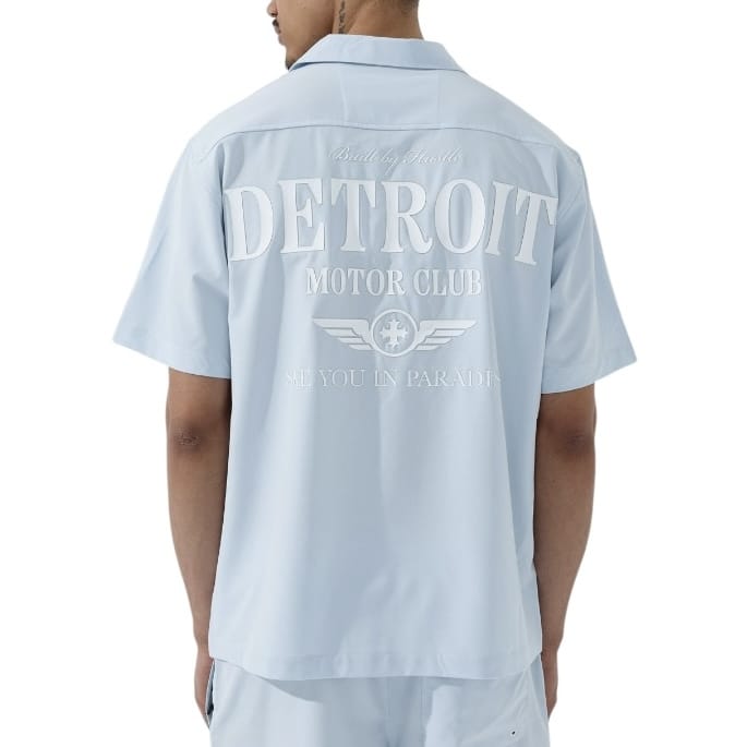 See You In Paradise Detroit Motor Club SS Shirt & Short Set (Light Blue)