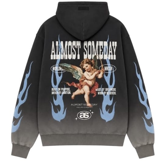 Almost Someday Members Zip Hoodie (Black)