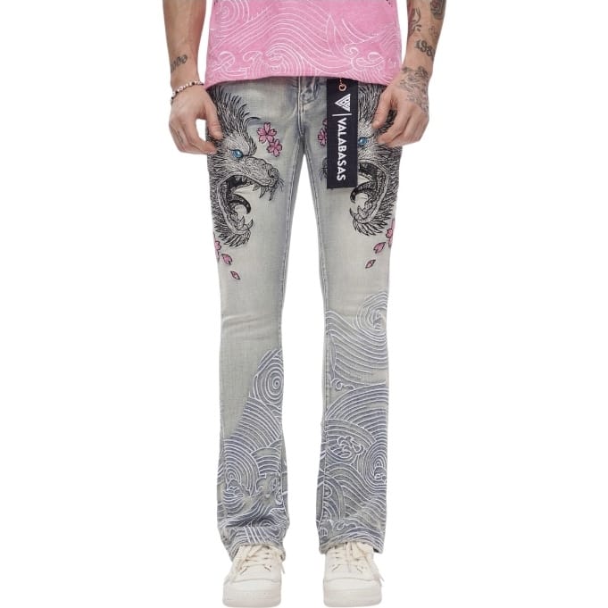 Valabasas Tenka Stacked Denim Jean (Light Blue Wash) VLBS-VJ3-1127