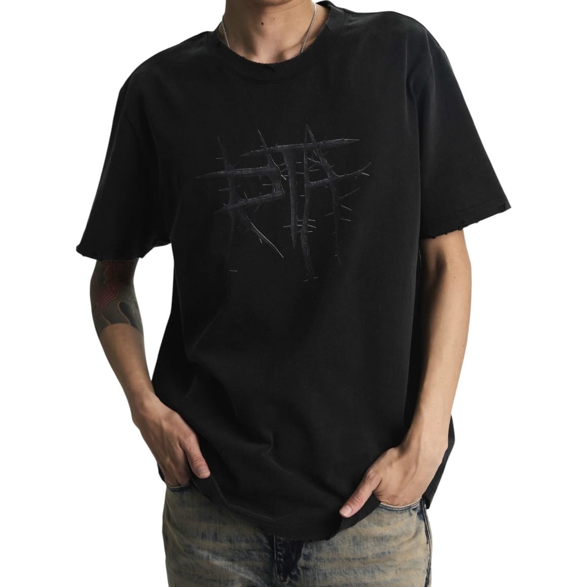 Rta Liam Thorn Short Sleeve Tee (Black) MCHPK911-T1192BKRTH