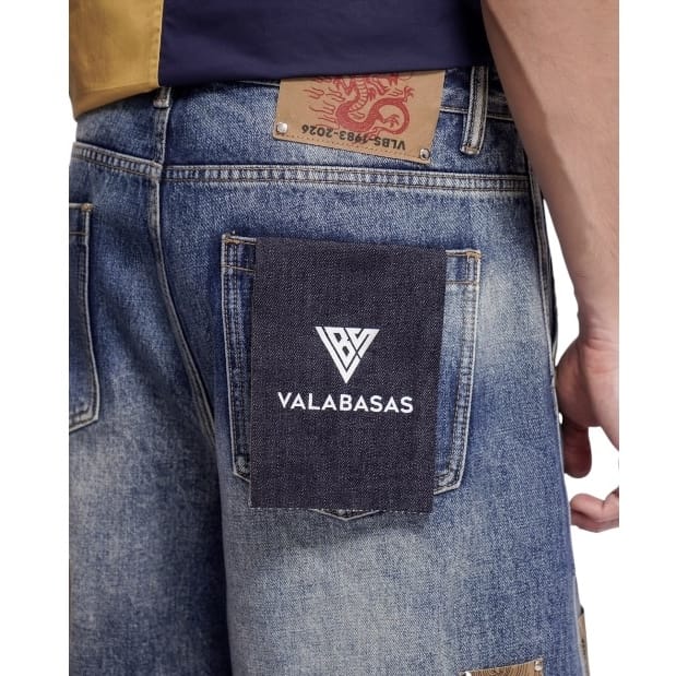 Valabasas Torinx Baggy Shorts (Dark Blue Wash) VLBS-VSH1-1019