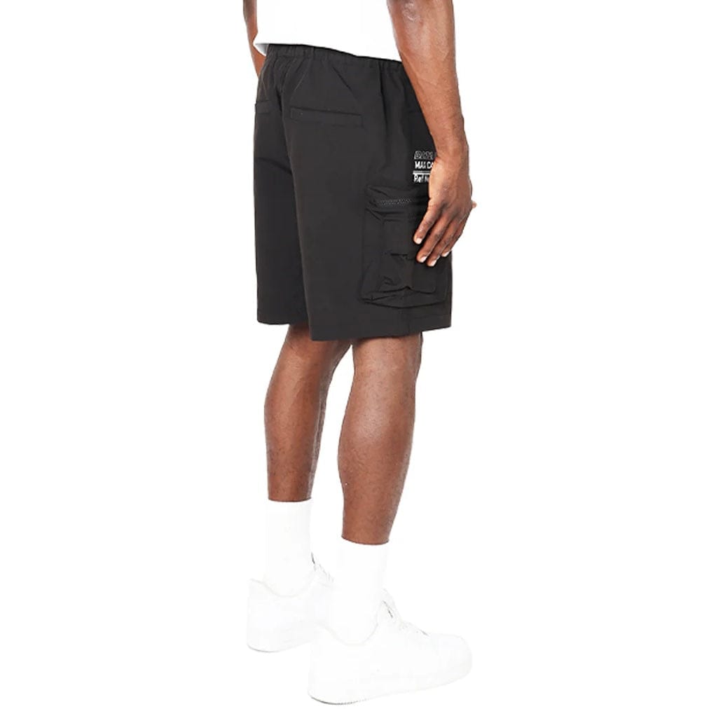 Smoke Rise Lounge Utility Cargo Shorts (Black) WS25283