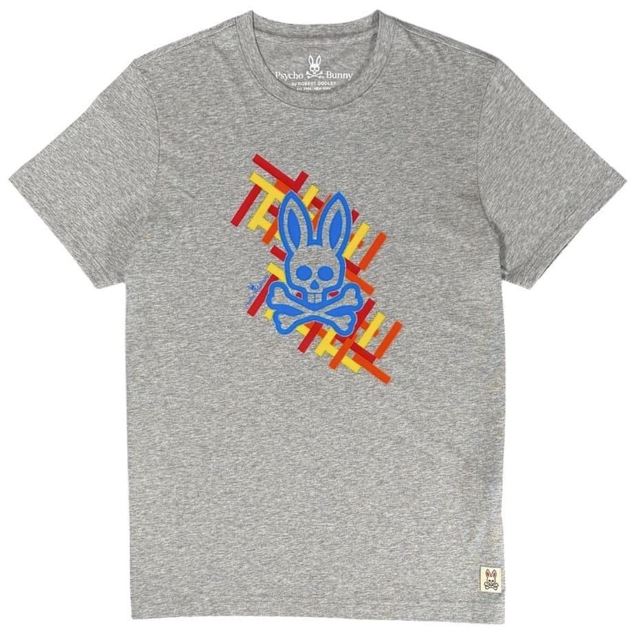 Psycho Bunny Udall Tee (Heather Grey) B6U787J1PC