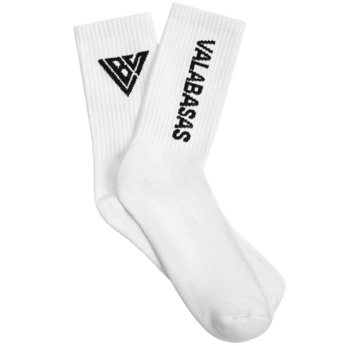Valabasas Footprint Socks (White) VAL-SOCK-001