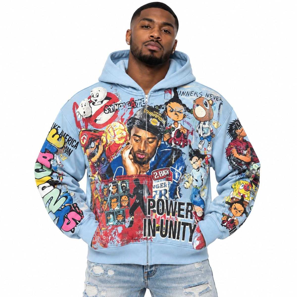The Syndicate Unity 2.0 Zip Up Hoodie (Baby Blue)