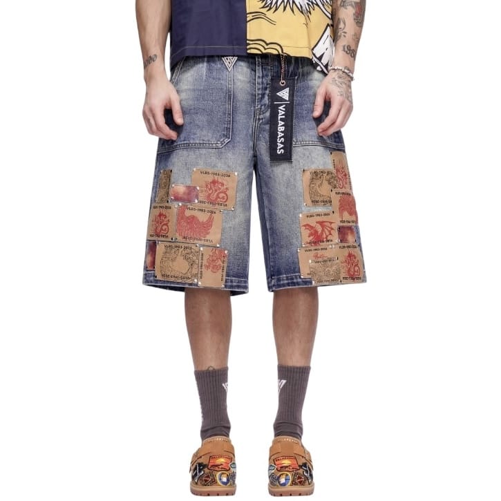 Valabasas Torinx Baggy Shorts (Dark Blue Wash) VLBS-VSH1-1019