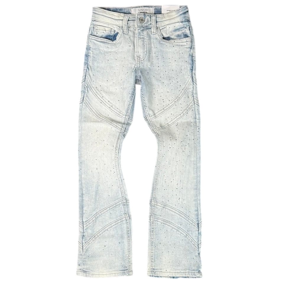 Kids Liquid Crystals Sharp Stacked & Crystal Jean (Iced White) JTF2333KB