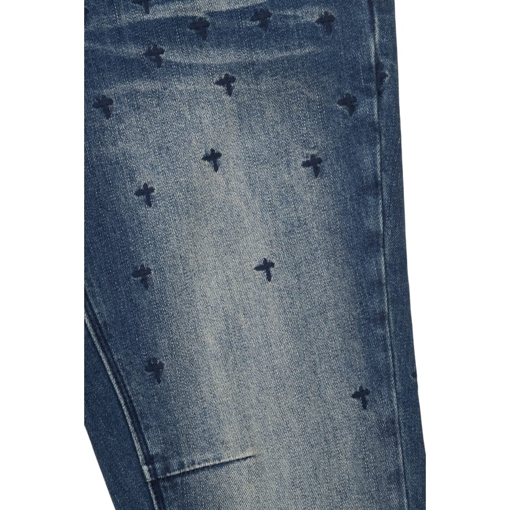 Rta Bryant Skinny Jean (Coastal Rinse Allover Cross)