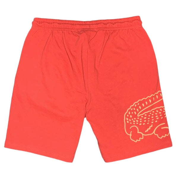 Lacoste Crocodile Print Organic Cotton Shorts (Red) CH3842