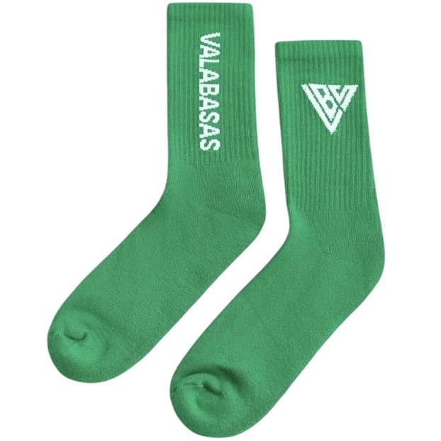Valabasas Footprint Socks (Green) VAL-SOCK-001
