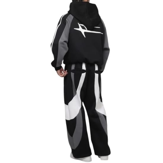 Loiter Hybrid Tek Zip Hoodie & Sweatpants Set (Black)